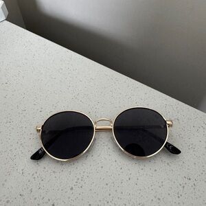 H&M Gold and Black Round Sunglasses